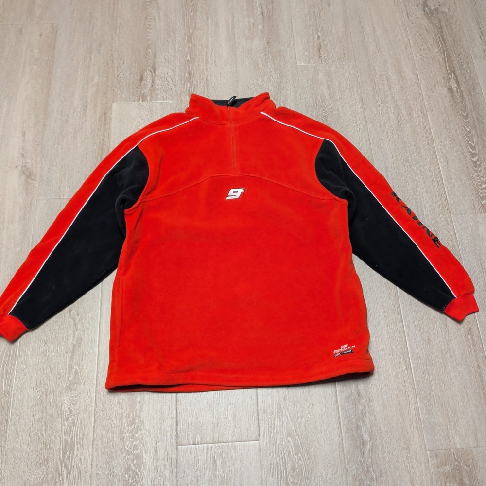 Chase Authentics NASCAR Kasey Kahne 9 Fleece Pullover Mens L Red Black 1/4 Zip